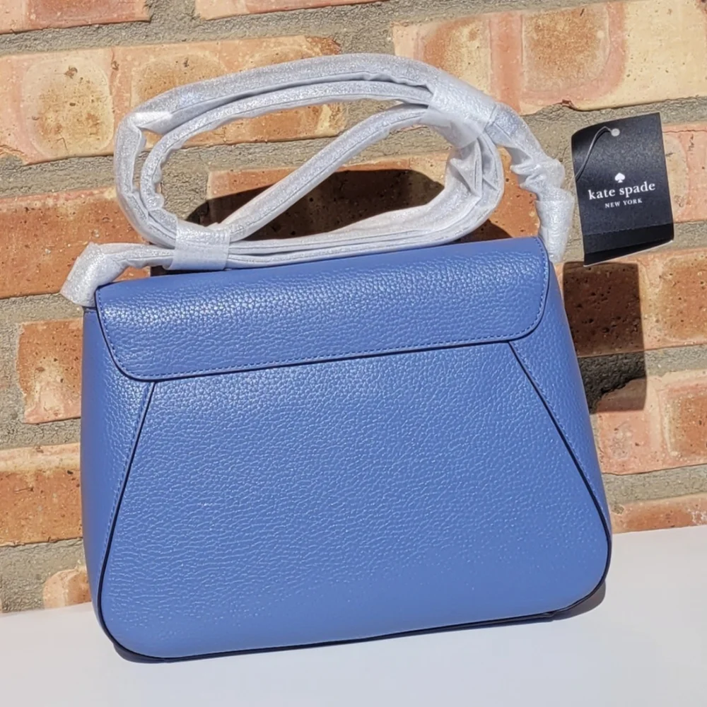 NWT Kate Spade New York Monica Flip Crossbody Bag in Thunderstorm Light Blue - Picture 7 of 11